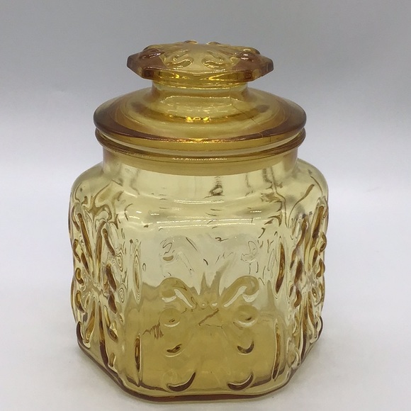 Other - Vintage LE Smith Amber Glass Canister